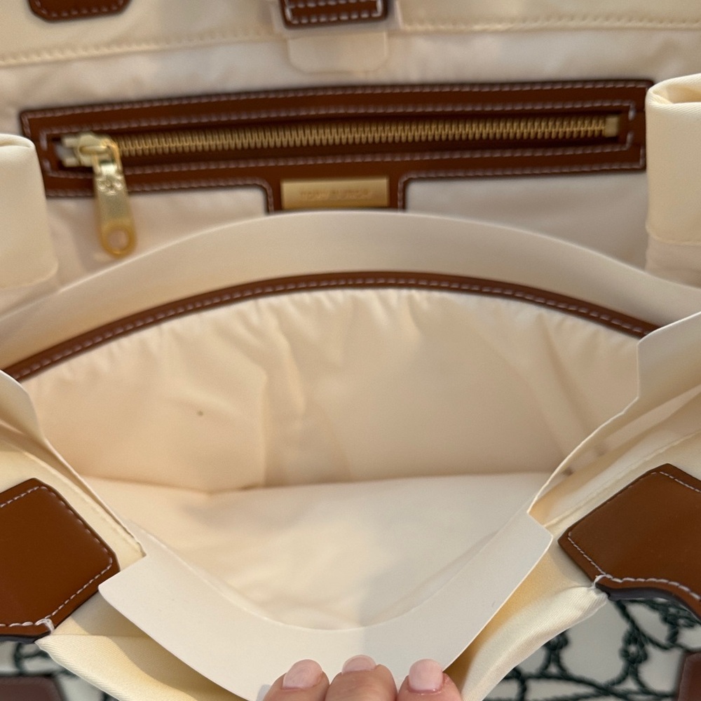 Tory Burch Ella Printed Tote | Ivory Abstract Rope | OS - Picture 3 of 6